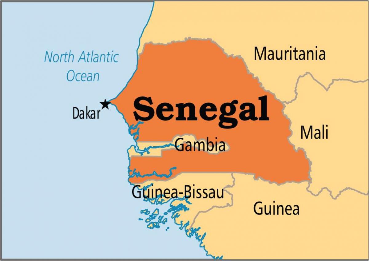 Senegal á heiminum kort