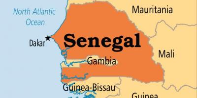 Kort af rk Senegal