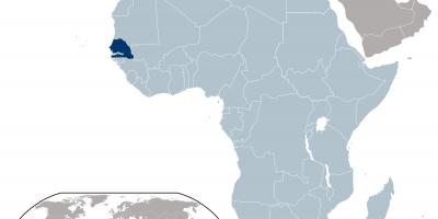 Kort af Senegal staðsetningu á world